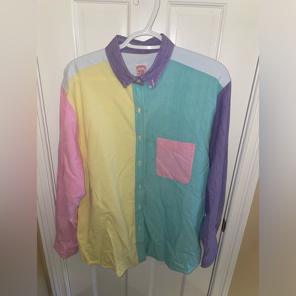 Vintage Brooks Brothers color block button down